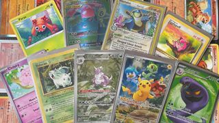A collection of Pok&eacute;mon cards
